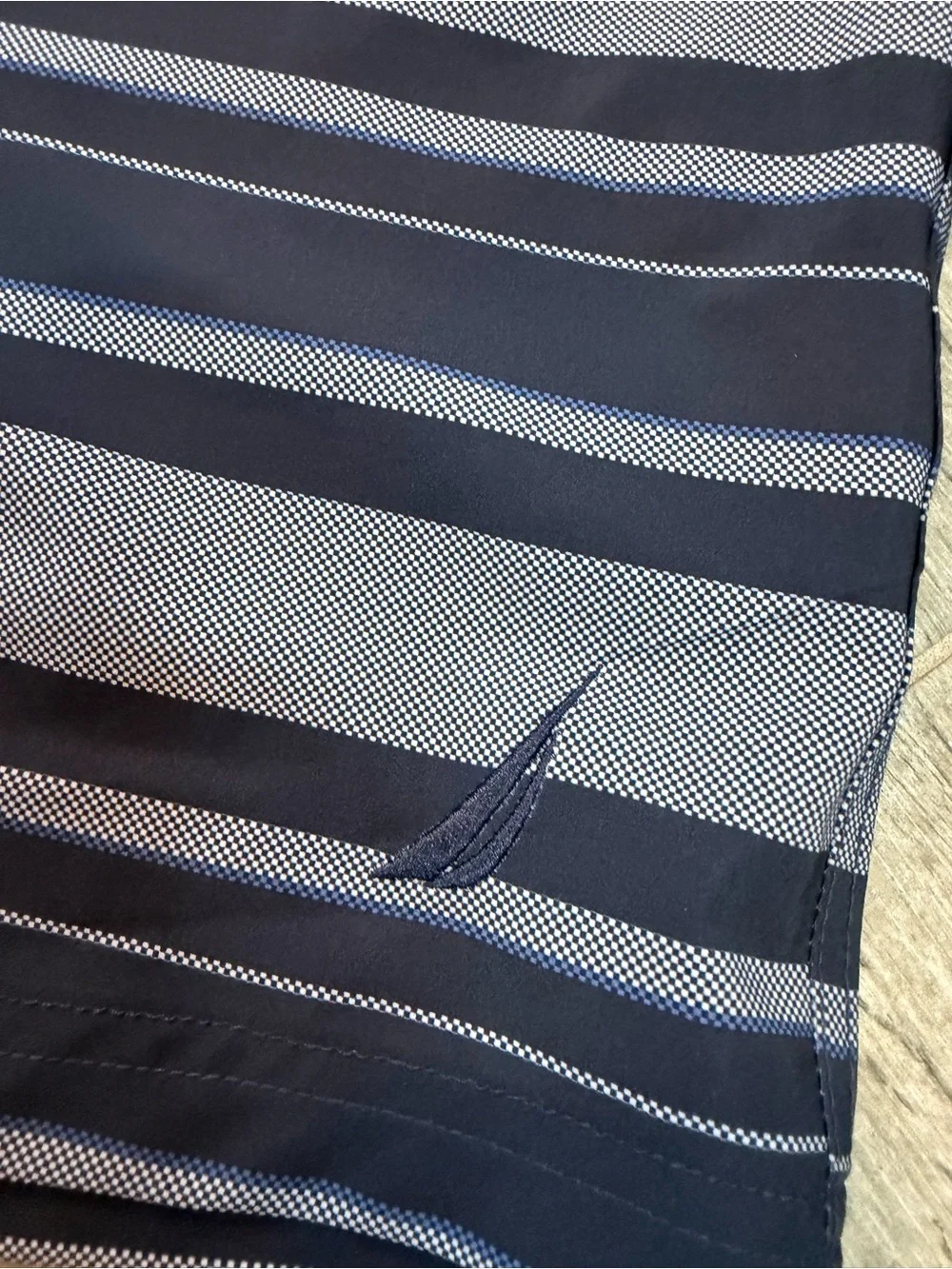Nautica Swim Stretch Quick Dry Comfort Liner Shorts Stripes Blue Men’s XXL NWT